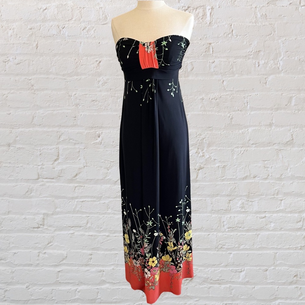 Ruby Rox sleeveless black and floral print maxi dress